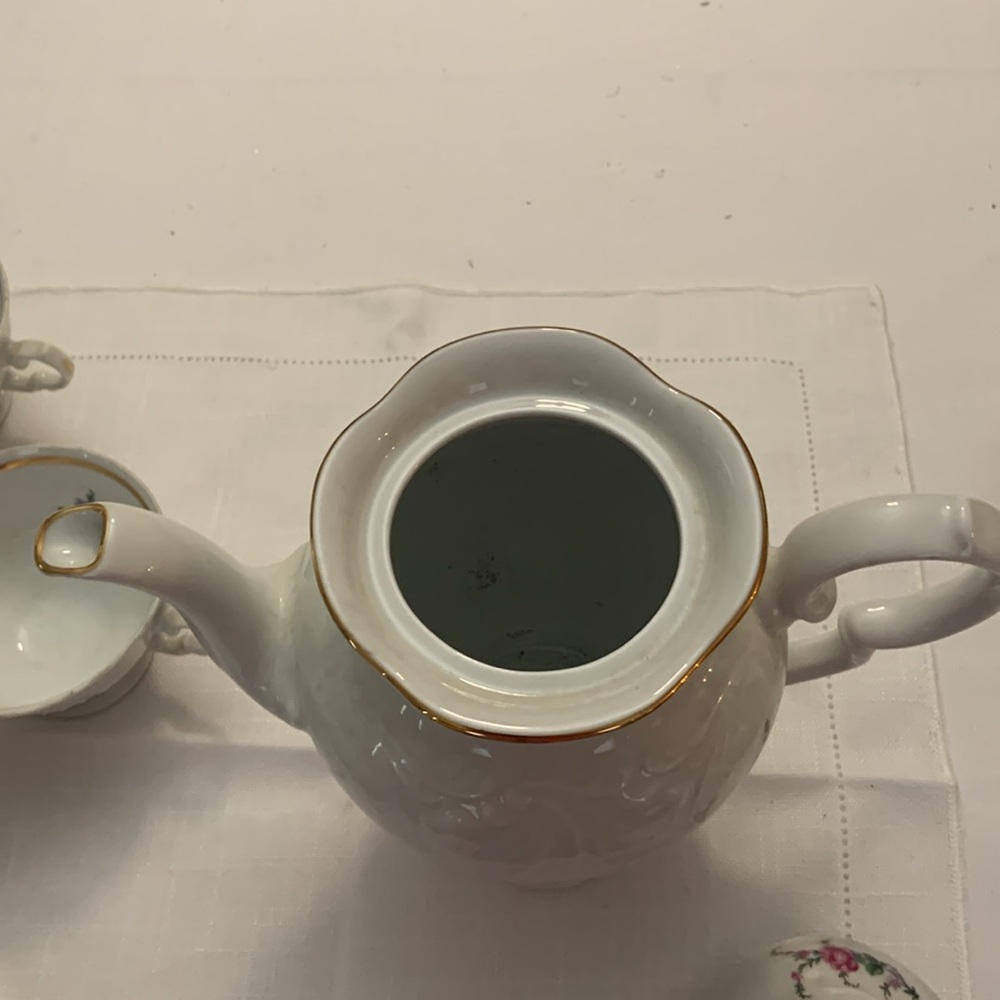 Vintage Royal Kent Poland Bavarian Rose tea/coffee Pot set. - Picture 11 of 13